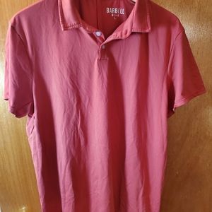 Barbell modern polo shirt red large